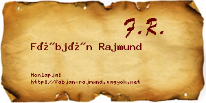 Fábján Rajmund névjegykártya