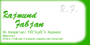 rajmund fabjan business card
